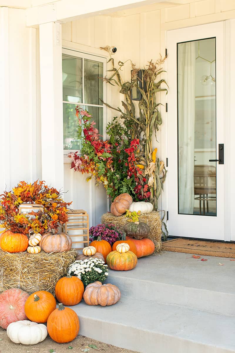 Iowa Harvest fall entryway styling Des Moines