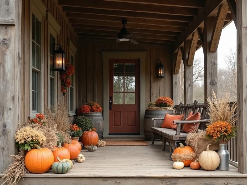 Des Moines Showcase premium fall porch display